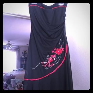 🔻Black tube-top party dress